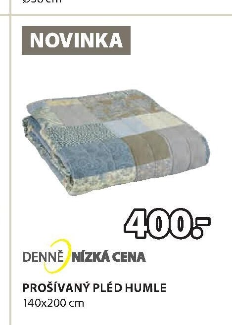 PROŠÍVANÝ PLÉD HUMLE - Jysk akcniletaky.com