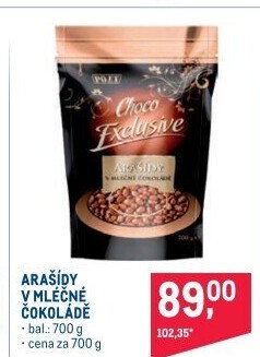 Arašídy v čokoládě Choco Exclusive Poex