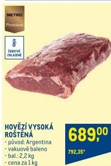 Hovězí roštěná vysoká Metro Premium