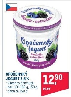 Jogurt ochucený Opočenský Bohemilk
