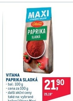 Koření Paprika sladká Vitana
