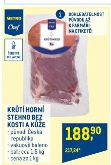 Krůtí stehno bez kosti Metro Chef