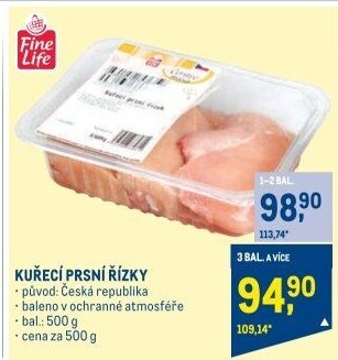 Kuřecí prsní řízky Fine Life