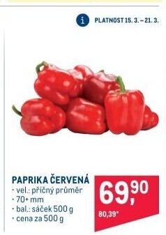 Paprika červená