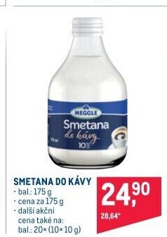 Smetana do kávy 10% Meggle