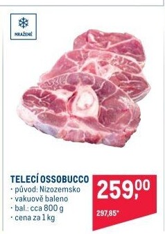 Telecí osso buco mražené