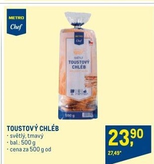 Toustový chléb Metro Chef