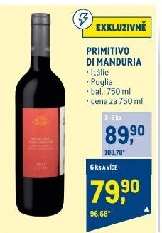 Víno Primitivo di Manduria