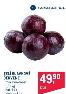 Zelí hlávkové červené