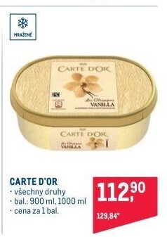 Zmrzlina ve vaničce Carte D'
