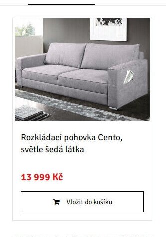 Rozkládací pohovka Cento, světle šedá látka - ASKO akcniletaky.com