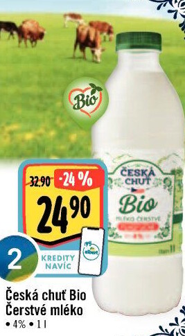 Mléko čerstvé Bio Česká chuť - 4% plnotučné