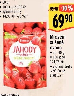 Ovoce sušené mrazem Emco