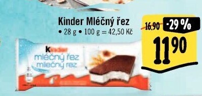 Řez mléčný Kinder