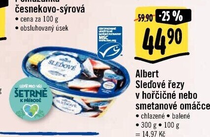 Sleď řezy v omáčce Albert