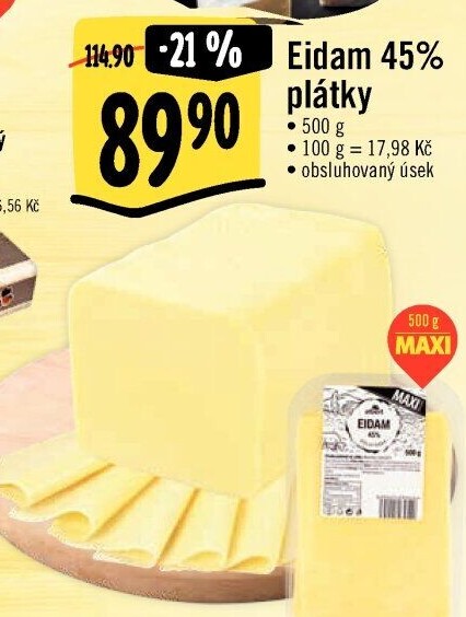 Sýr Eidam 45% Albert