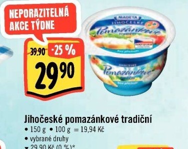 Tradiční pomazánkové Jihočeské Madeta