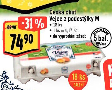 Vejce z podestýlky M Česká chuť