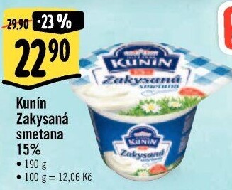 Zakysaná smetana Kunín 15%