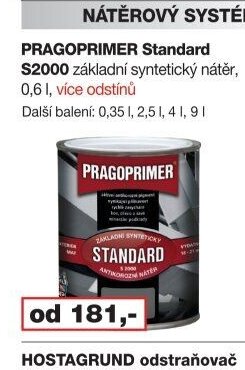 PRAGOPRIMER Standard S2000 základní syntetický nátěr, 0,6 l