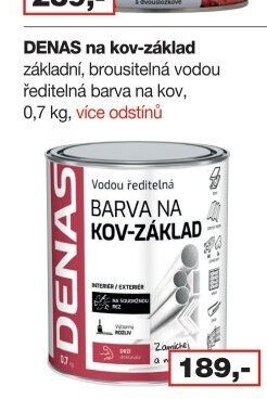 DENAS na kov-základ základní, brousitelná vodou ředitelná barva na kov, 0,7 kg