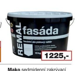 REMAL Fasáda moderní bílý akrylátový nátěr