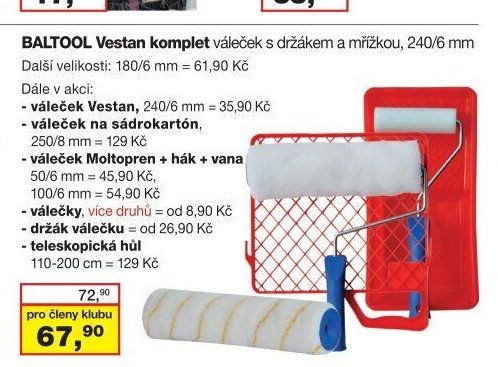BALTOOL Vestan komplet váleček