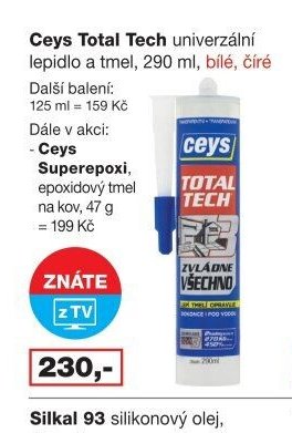 Ceys Total Tech univerzální lepidlo a tmel, 290 ml