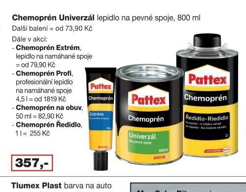 Chemoprén Univerzál lepidlo na pevné spoje, 800 ml