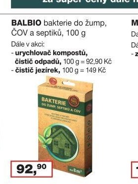 BALBIO bakterie do žump, ČOV a septiků, 100 g