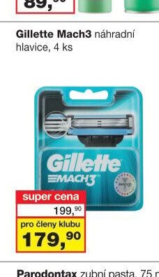 Gillette Mach3 náhradní hlavice