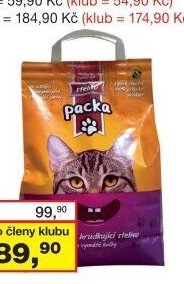 PACKA hrudkující stelivo