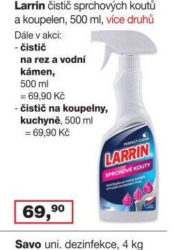 Larrin čistič sprchových koutů a koupelen