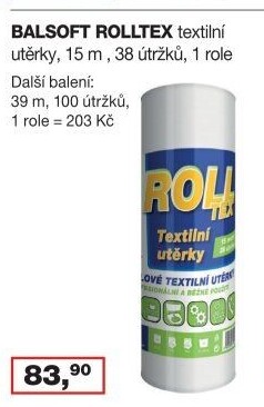 Textilní utěrky Rolltex BALsoft