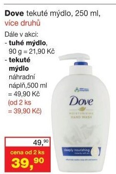 Tuhé mýdlo krémovéDove