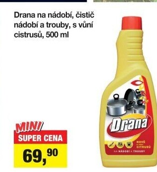 Čistič na nádobí a trouby Drana Severochema