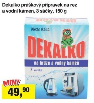 Čistič na rez a vodní kámen Dekalko