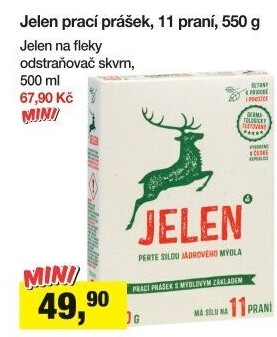 Prací prášek mýdlový Jelen