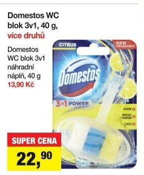 WC blok tuhý 3v1 Domestos