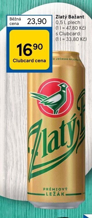 Zlatý Bažant 0,5 l, plech