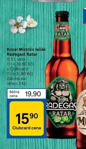 Radegast Ratar 0,5 l, sklo