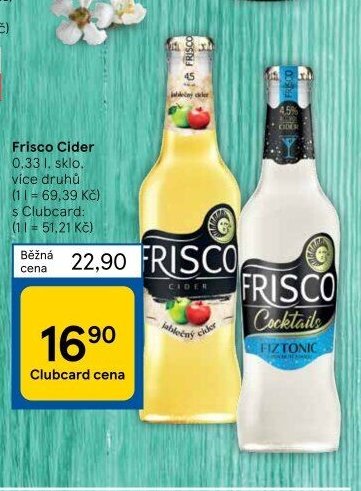 Frisco Cider 0,33 l, sklo
