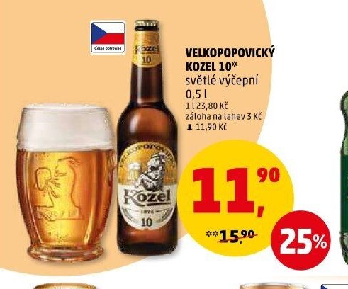 VELKOPOPOVICKÝ KOZEL 10° světlé výčepní
