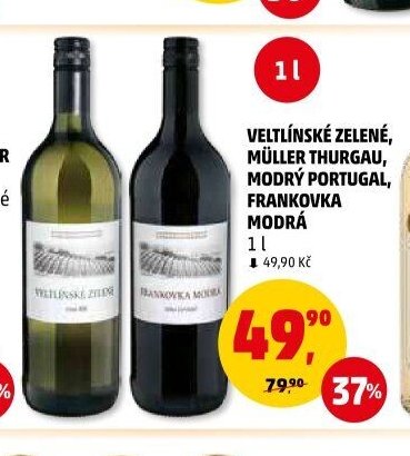 VELTLÍNSKÉ ZELENÉ, MÜLLER THURGAU, MODRÝ PORTUGAL, FRANKOVKA MODRÁ