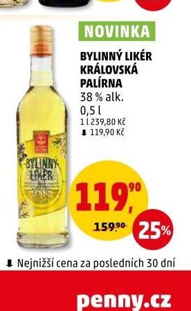 BYLINNÝ LIKÉR KRÁLOVSKÁ PALÍRNA