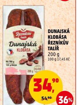 Dunajská klobása Řezníkův talíř