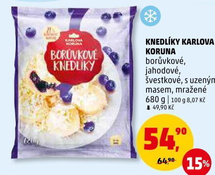 Knedlíky ovocné Karlova Koruna