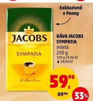 Mletá káva Sympatie Jacobs