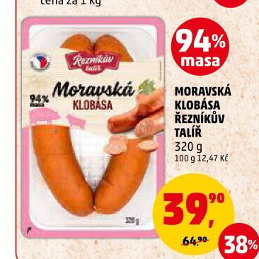 Moravská klobása Řezníkův talíř