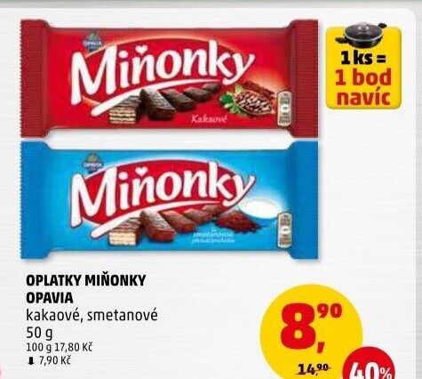 Oplatky Miňonky Opavia